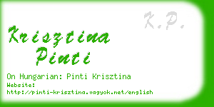 krisztina pinti business card